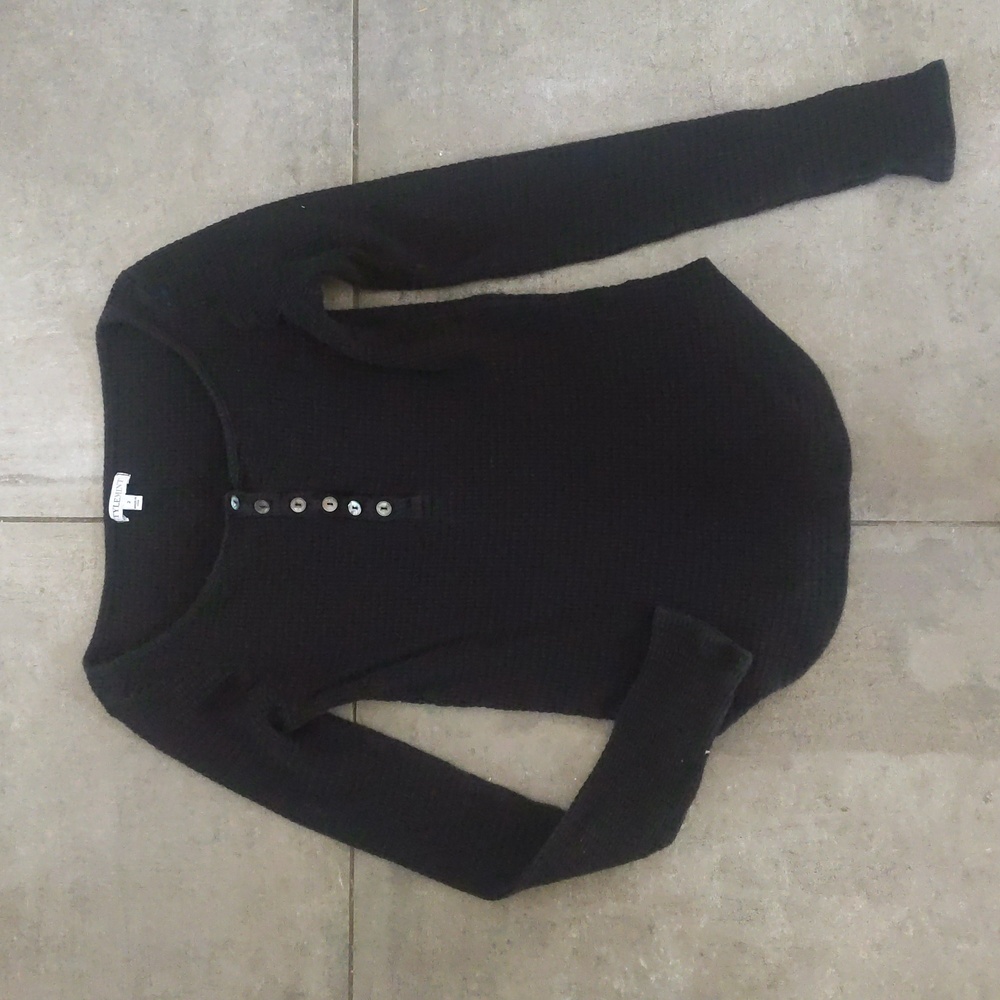 Stylemint Black Waffleweave Top Size Medium